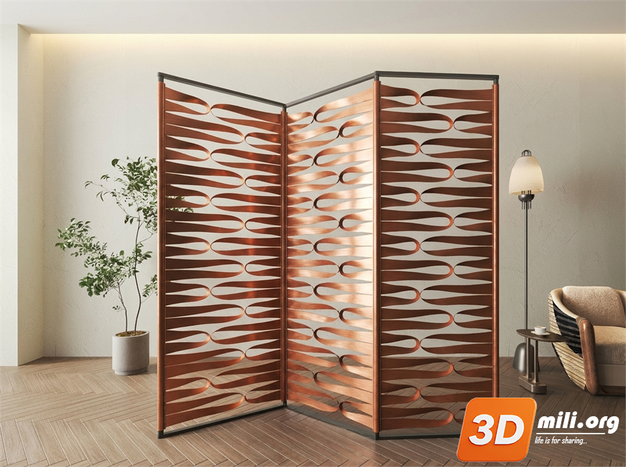 Folding screen Skp Files 